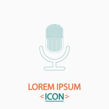 Microphone computer symbol Stock Illustration