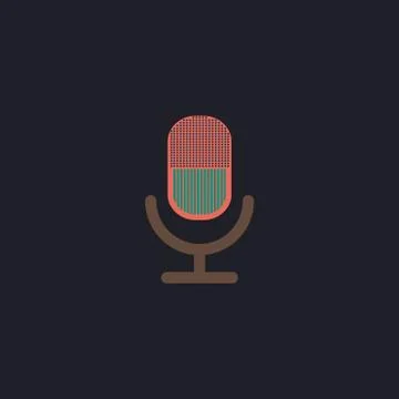 Microphone computer symbol Illustrazione stock
