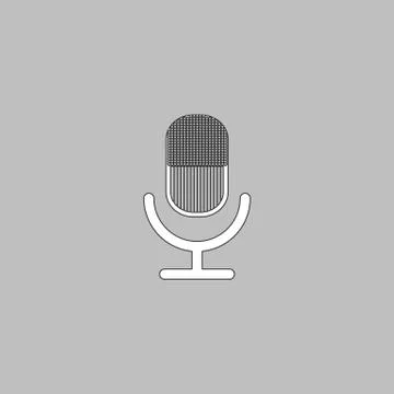 Microphone computer symbol Illustrazione stock