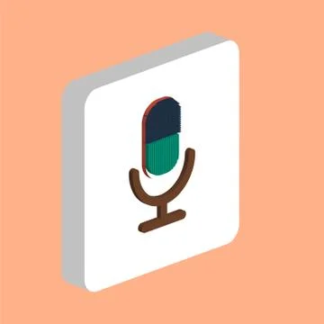 Microphone computer symbol Illustrazione stock
