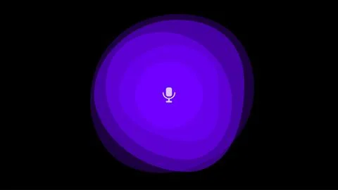 Microphone Concept. Violet Graphic Element. Stock Illustration