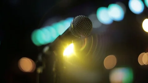 Microphone at the concert Stock-Footage 85737985