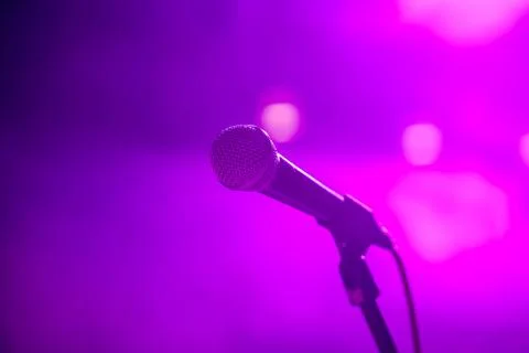 Microphone detail background Stock Photos
