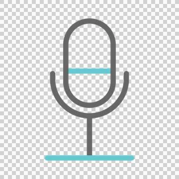 Microphone Dual Tone Icon. Editable Stroke. Can be used for website UI Stock Illustration