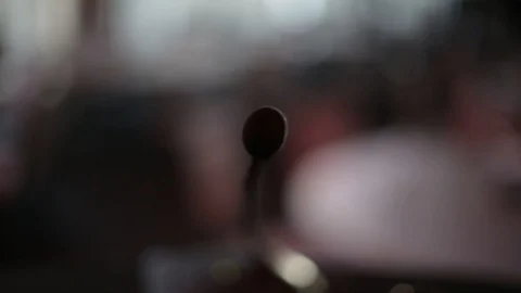 Microphone with Empty Tables Видео 115504878