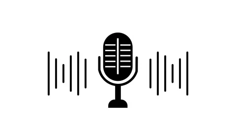 Microphone with Equalizer Lines Animation. Soundtrack or Music frequency co.. Stock Footage 304094605