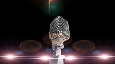 Microphone with flare HDTV 動画素材 6073765