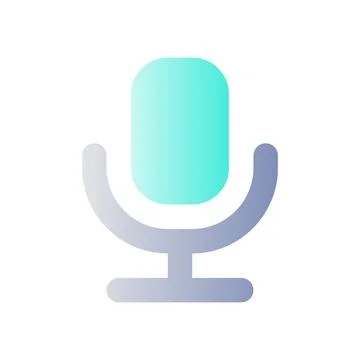 Microphone flat gradient color ui icon 스톡 일러스트