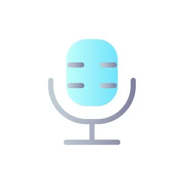 Microphone flat gradient color ui icon 스톡 일러스트