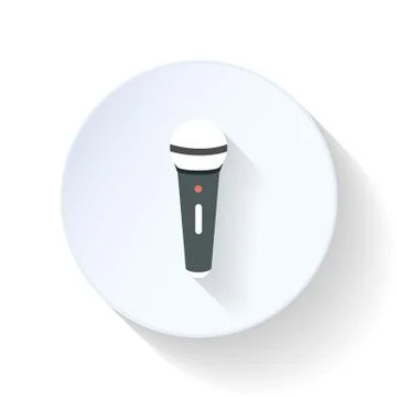 Microphone flat icon Stock Illustration
