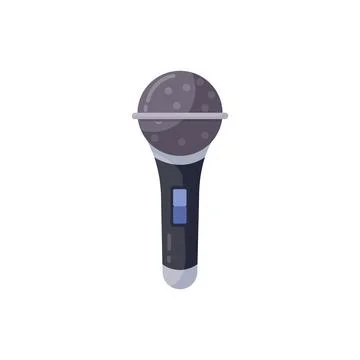 Microphone flat icon. vector illustration Stock Illustration