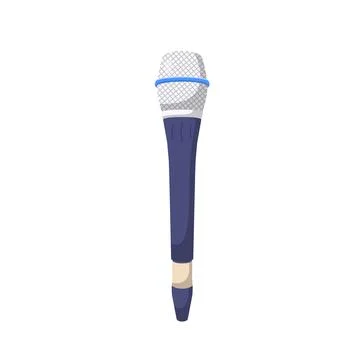 Microphone Flat Illustration. Clean Icon Design Element on Isolated White B.. イラスト素材