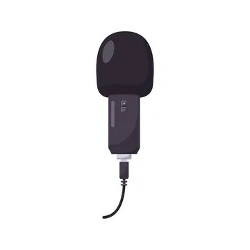 Microphone Flat Illustration. Clean Icon Design Element on Isolated White B.. イラスト素材