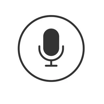 Microphone flat vector icon. for graphic design, logo, web site, social media Stock Illustration