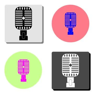Microphone. flat vector icon Stock Illustration