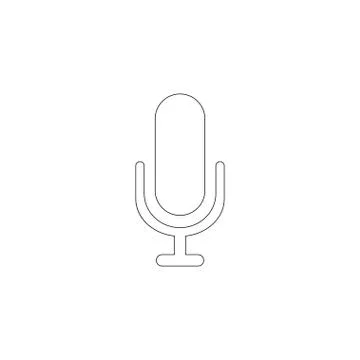 Microphone. flat vector icon Stock Illustration
