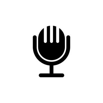 Microphone Flat Vector Icon Stock Illustration