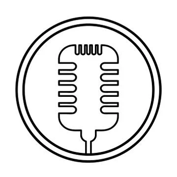 Microphone flat vector icon, stock vector illustration Stock Illustration