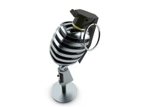 Microphone with fuse Illustrazione stock