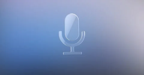 Microphone Glass 3d Icon Stock Footage 67489406