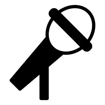 Microphone glyph icon vector illustration isolated on white background Illustrazione stock