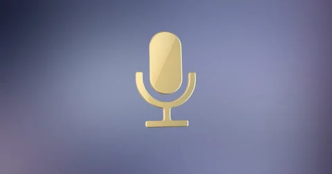 Microphone Gold 3d Icon Stock Footage 67489436
