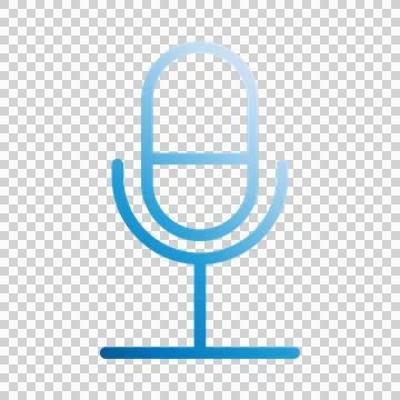 Microphone Gradient Icon. Editable Stroke. Can be used for website UI Stock Illustration