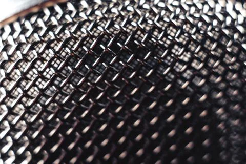 Microphone grill, macro Stock Photos