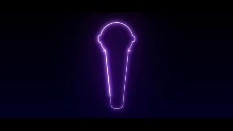 Microphone in highlight and glow effect mp4 video Stock Illustration