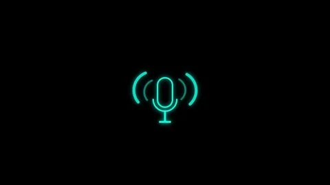Microphone icon animated, podcast concept Stock-Footage 259560351