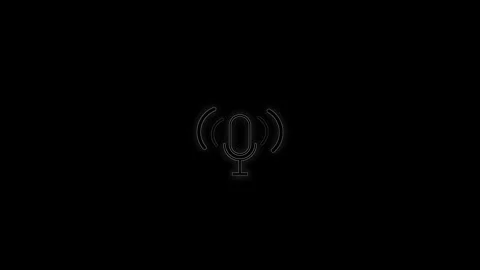 Microphone icon animated, podcast concept Stock-Footage 259560352
