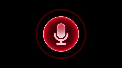 Microphone icon animation concept video.voice record icon concept .Audio mi.. Stock Footage 303069422