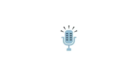 Microphone icon animation for video motion graphics Video stock 202204321