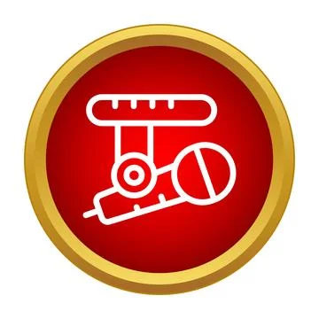 Microphone icon for audio recording and live streaming Stock Illustration