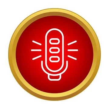 Microphone icon broadcasting recording audio sound podcast Illustrazione stock