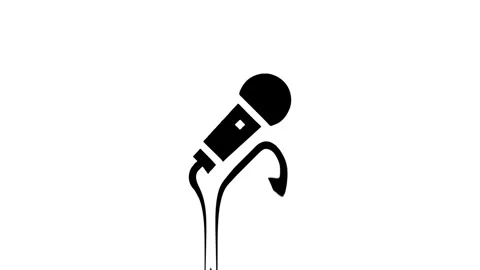 Microphone icon with cable animation on white background Stock Footage 327761704