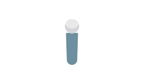 Microphone icon centered on a black background, symbolizing audio recording.. Stock Footage 333233175
