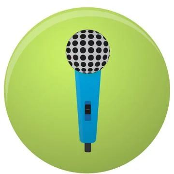 Microphone icon colored isolated Stock Illustration