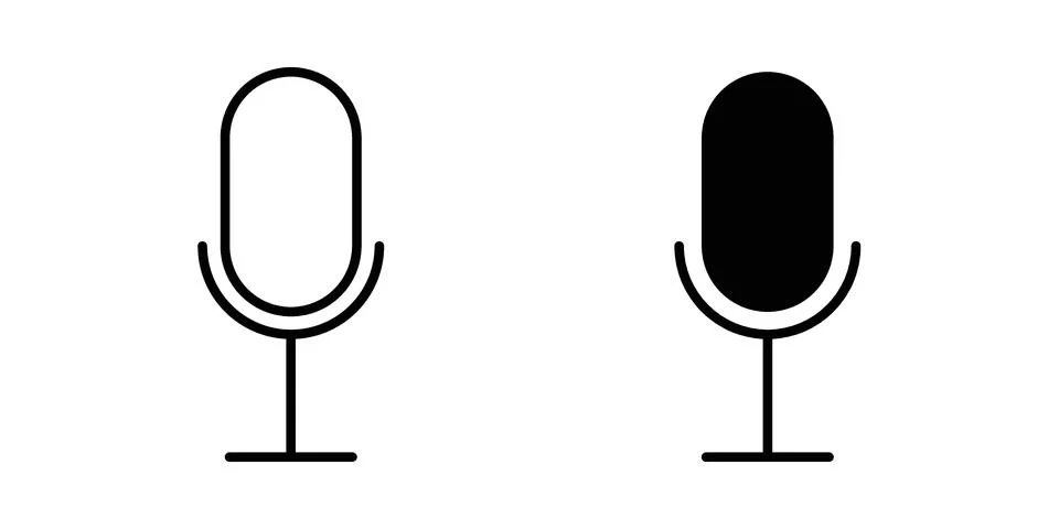 Microphone icon concept. best for web design Stock Illustration
