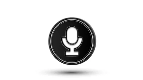 Microphone icon on the counter. Looping. Alpha channel. Stock Footage 63162116