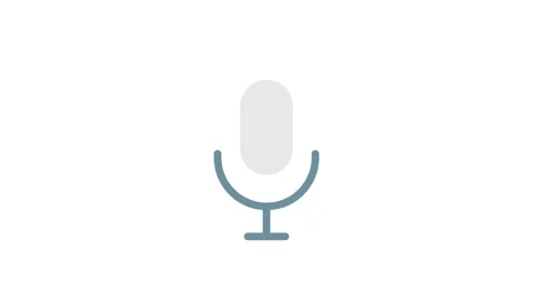Microphone icon displayed on a solid black background. Stock Footage 333233186