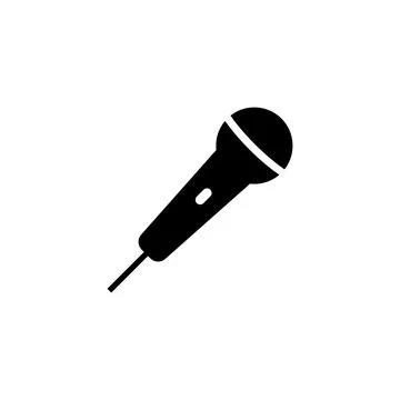 Microphone icon element of music icon for mobile concept and web apps. Thin l Stock Illustration