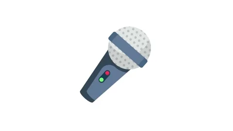 Microphone icon featuring three dots on its surface, symbolizing audio reco.. Stock Footage 332412829