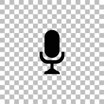 Microphone icon flat Stock Illustration