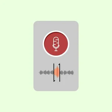 Microphone icon in flat style. design elements illustration of sound Illustrazione stock