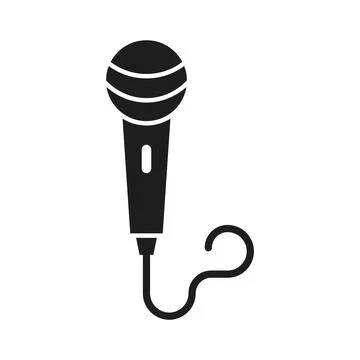 Microphone icon in flat style. Mic for podcast vector illustration on isola.. Stock Illustration