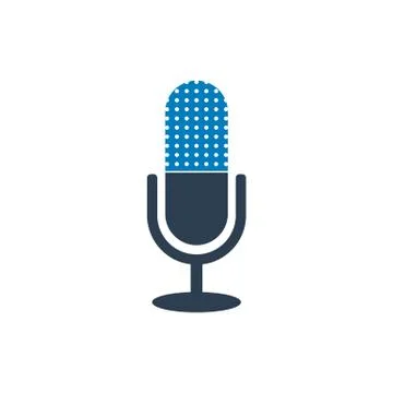 Microphone icon. Flat style vector EPS. Stock Illustration