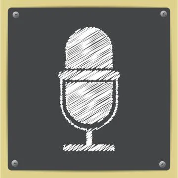Microphone icon Illustrazione stock