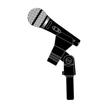 Microphone icon Illustrazione stock