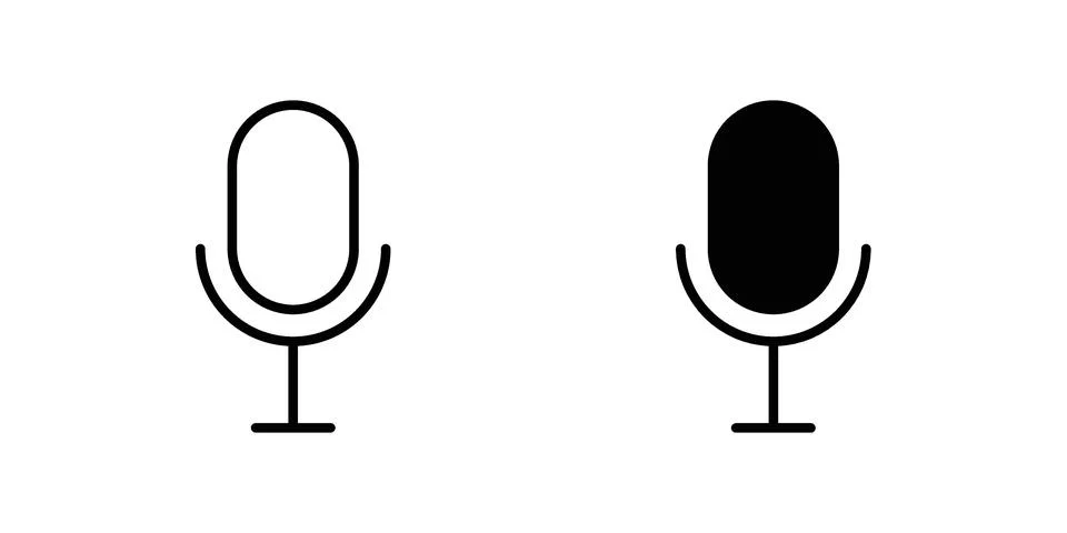 Microphone icon Illustration Eps10 for web or app Illustrazione stock